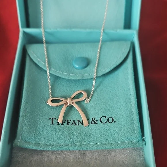 Tiffany & Co. Silver Bow Necklace - Picture 2 of 6